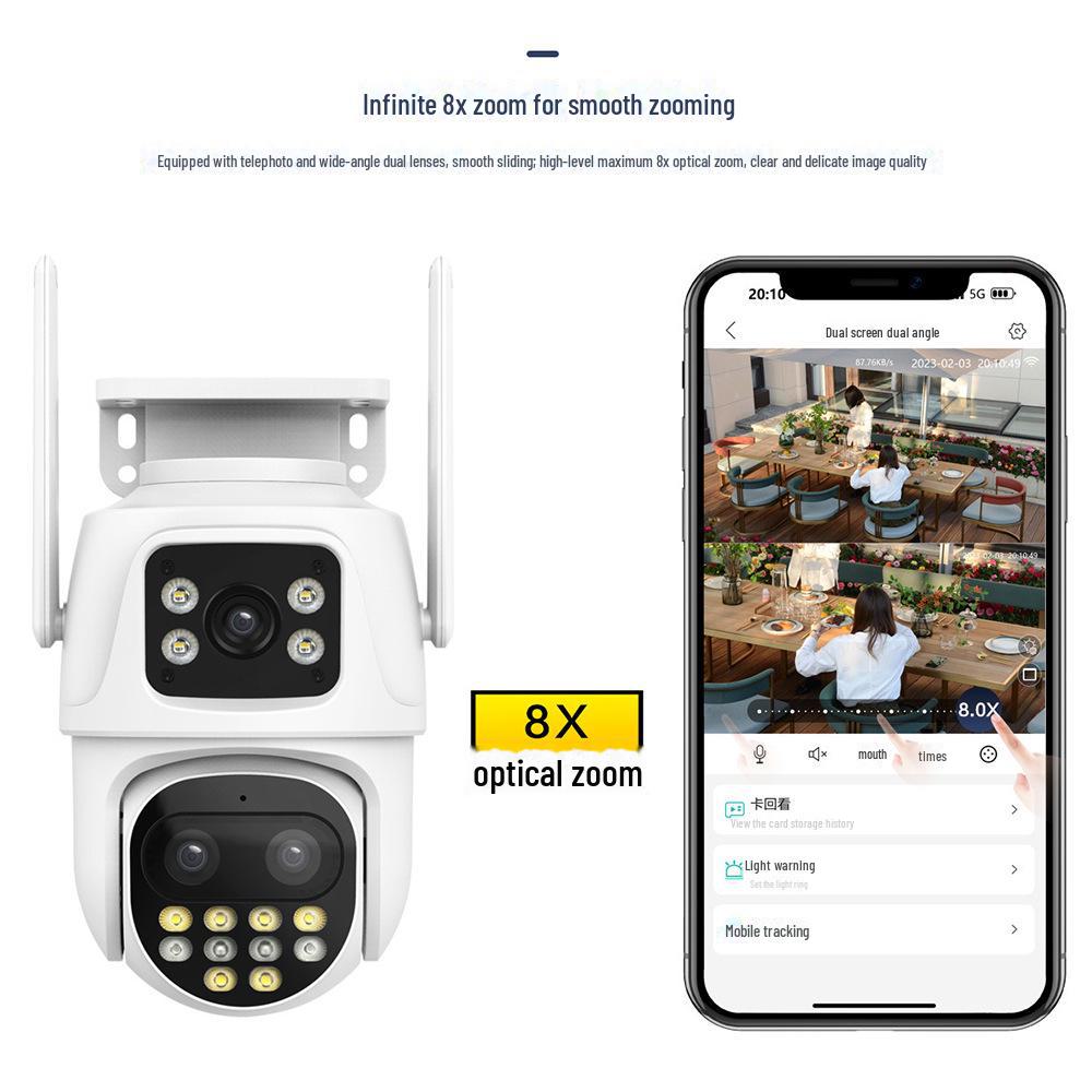 

Бездротова камера iCSee Xiongmai з потрійним зумом, обертанням на 360° та можливістю дистанційного керування через Wi-Fi