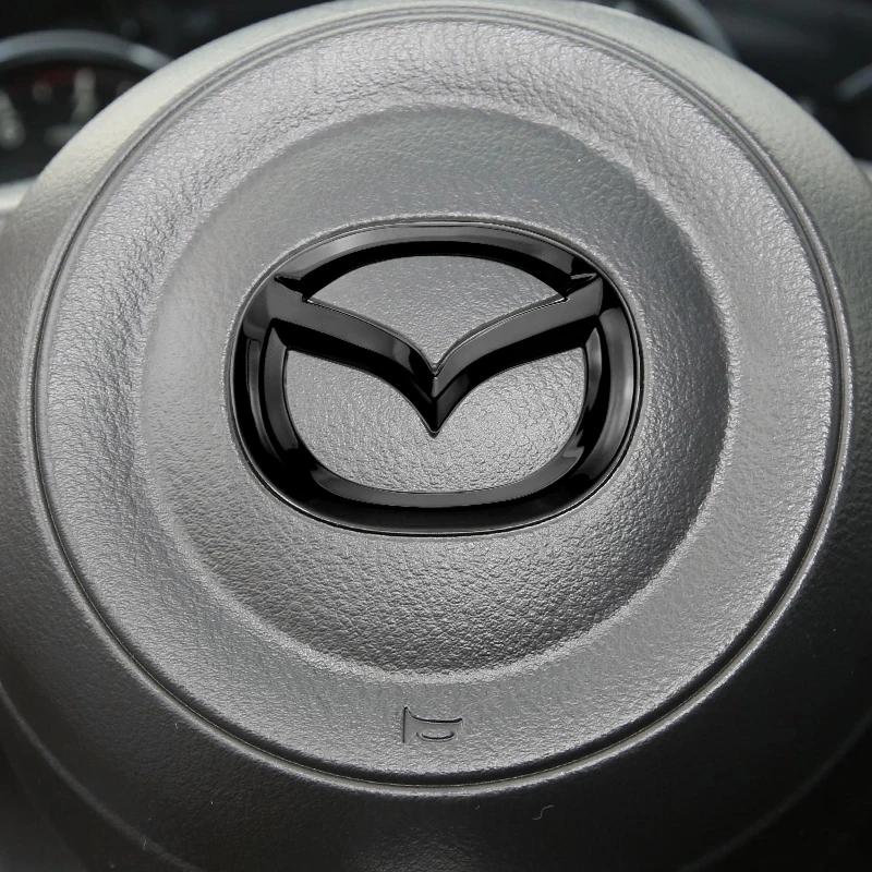 2025 Hot Car Steering Wheel Sticker Emblem Decal Badge Decoration Accessories For Mazda 3 Axela 6 Atenza CX-5 2 Demio CX-3 CX-30