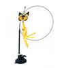Plastic Sucker Wire Cat Teaser Stick With Suction Cup Cat Playing Teaser Wand Toy  Relieve Boredom