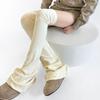 Ribbed Knit Slimming Thigh High Long Socks Elegant Solid Color Designs Flared Over Knee Leg Warmers Stockings for Women