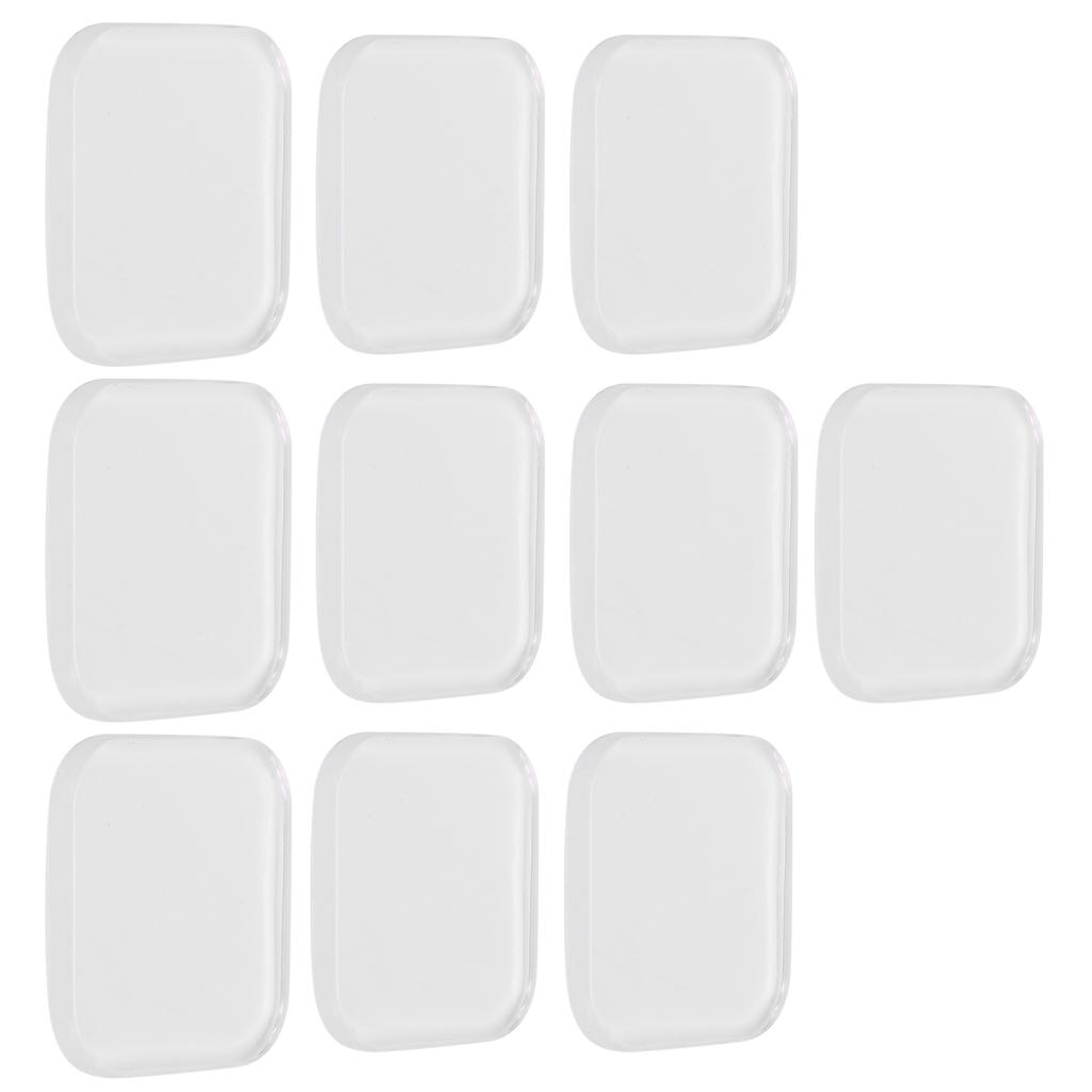 10pcs Transparent Square Shape Eyelash Extension Pad Silicone False Lash Eyelash Stand Tray Holder