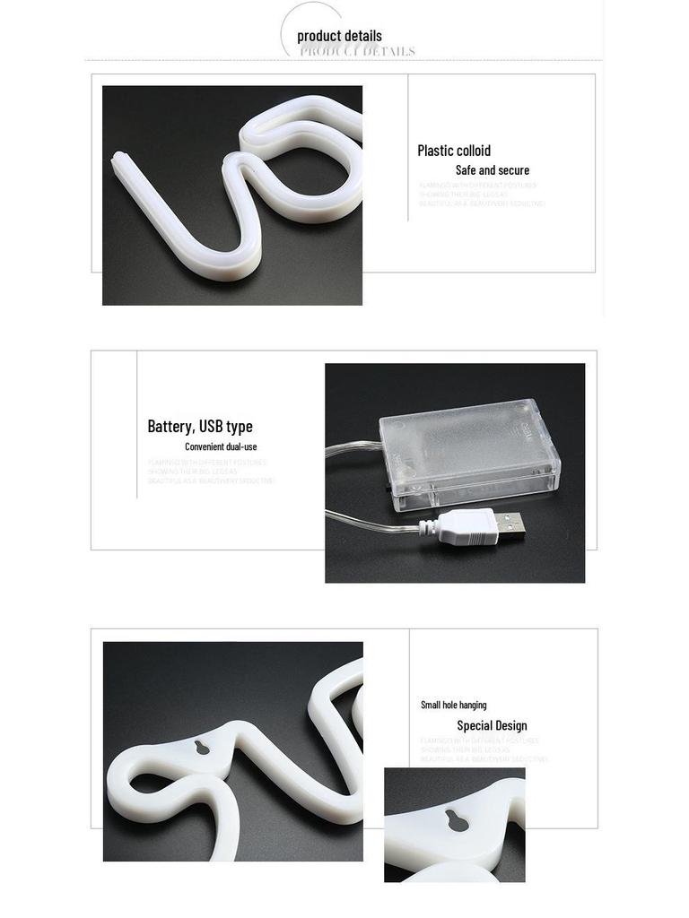 Wandleuchte in Alienform mit Neon-LED - Feiertagsatmosphäre & Liebesdekorationsstreifen