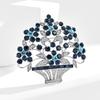 Design Sense Heavy Industry European Full Zirconium Portable Flower Basket Elegant Chic Exquisite Temperament Coat Brooch Accessories