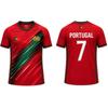 Unisex 2026 Portugal Flagge Fußball Gedenk-T-Shirt Atmungsaktiv Outdoor Training Herren Damen Lässig Kurzarm Trikot