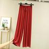 Einfarbig Hohe Taille Frühling Sommer Herbst Gerade Schnürung Dünne Loungehose Elastische Taille Lockere Freizeithose Lässige Yoga-Home-Hose