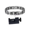 Magnetic Bracelet Benefits Black Ceramic 20cm Hematite Health Energy Bracelet for Men Chain Link Luxury Stainless Steel Bracelet