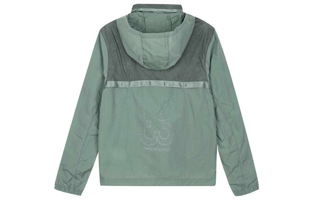 Jordan Jackets Men's Sage Green Hooded Moderate Workwear