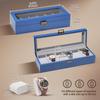 ProCase Wooden Watch Watch Display Case with Glass Lid Men's Box, 6-Slot