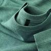 Autumn-Winter Men's Round Neck Solid Knit Sweater - Double Strand Trendy Base Layer