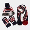 Kids Hat Scarf Glove Set 3-8 Years Old Winter Warmth Flag Thickened Cold Protection