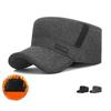 Winter Men's Cotton Cap Velvet Thick Ear Protection Warm Cap Middle-Aged and Elderly Outdoor Cold-Proof Flat Cap