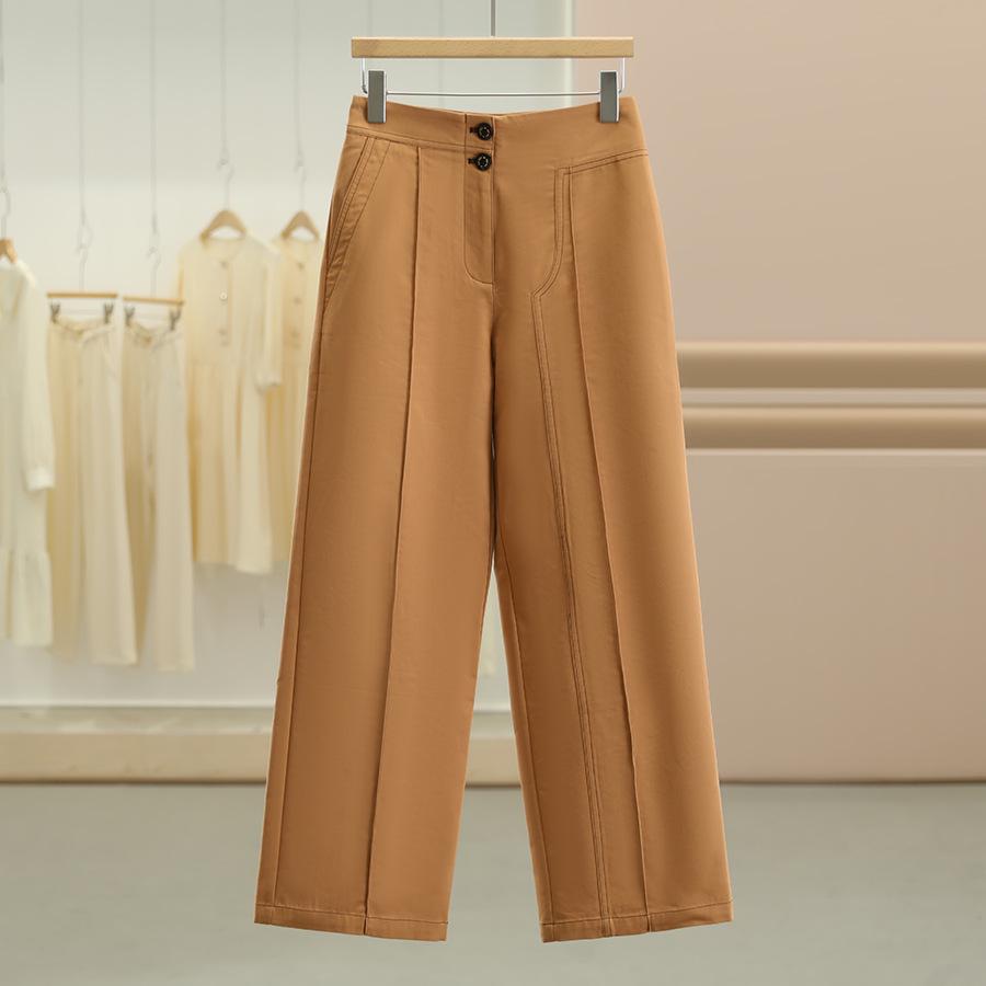 

First-Hand Source [Wei Mei]: Women s Two-Button Wide-Leg Slimming Casual Pants - Fall 25 Collection M верблюд