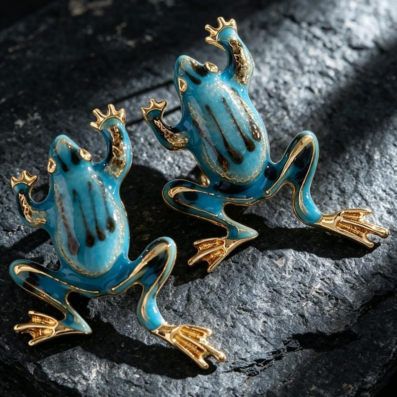 Cute Cartoon Frog Earrings Hip Hop Rock Quirky Creative Personality Fashion Jewelry for Women Dating Gift