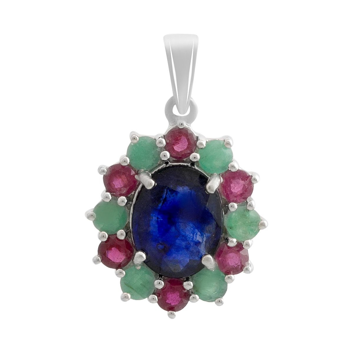 

Срібна підвіска з сапфіром 4.575ct, рубіном, смарагдом (2191087) сапфіровий