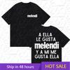 Rapper Melendi AELLALE GUSTA  Album Print T Shirt Unisex Women Casual Fashion Pure Cotton Short Sleeve Tops Tshirts Streetwear