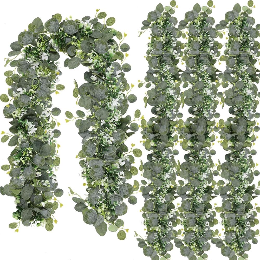 1/5PCS Artificial Plant Greenery Foliage Christmas Accessory Wedding Outdoor Garden Yard Decoration Home Room Table Wall Hanging