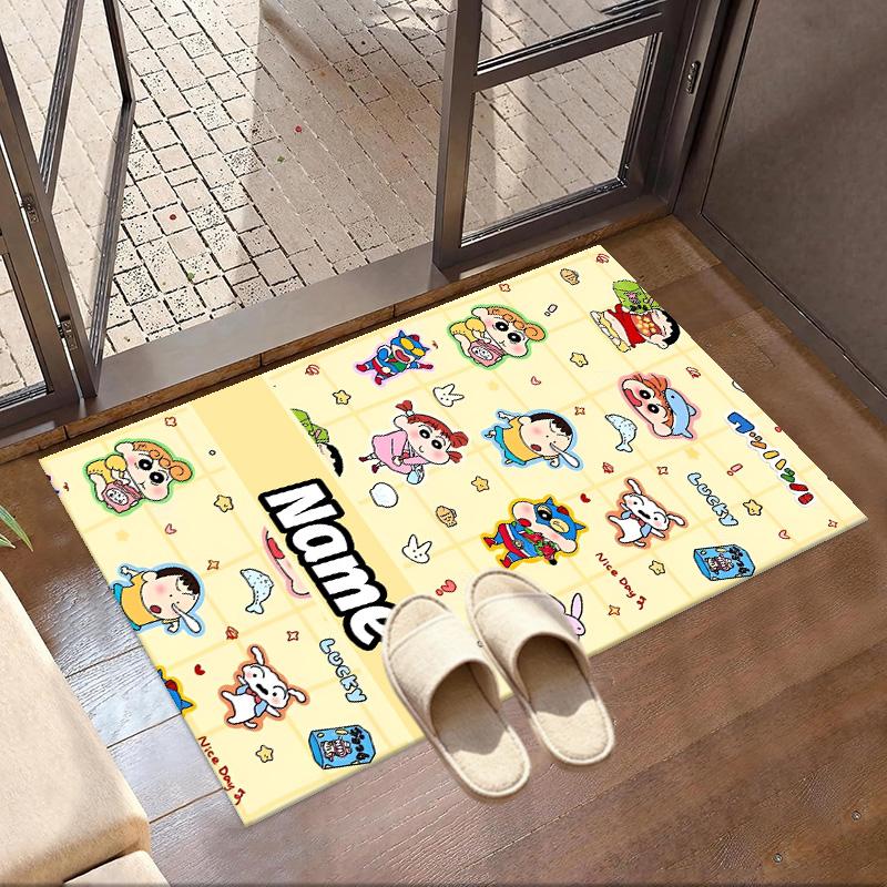 Custom Name Personalized Cartoon Comics Print Carpet, Versatile Home Decor Rug, for Playroom, Apartment, Balcony, Entryway, Hallway Gift