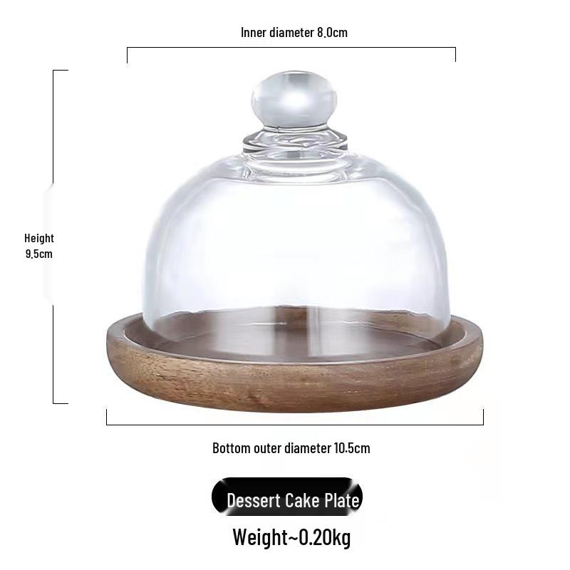 Solid Wood & Glass Mini Dessert Display Stand