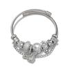 Adjustable Snake Chain Bracelet With Crystal Beads And Angel Wing Charm For Women Girls Fashion Jewelry