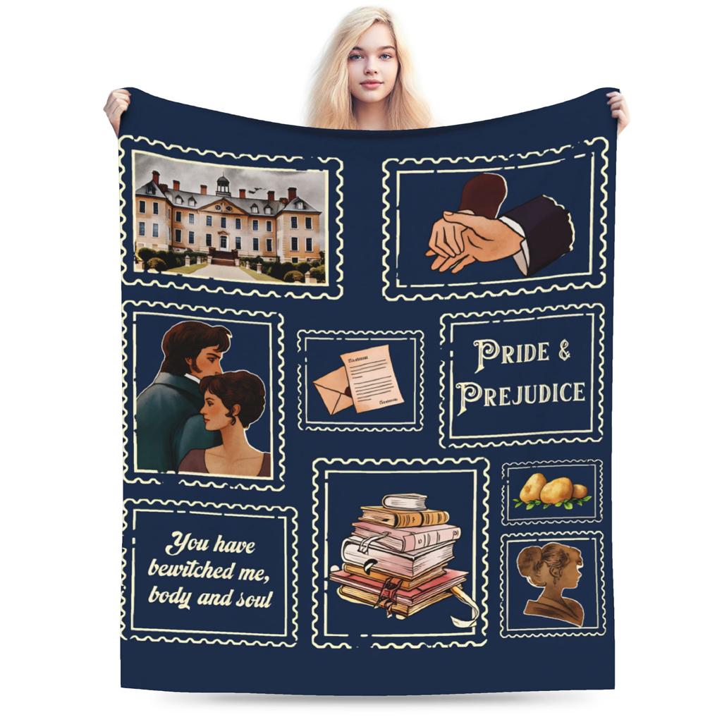 Pride and Prejudice Blankets Quality Super Warm  Throw Blanket Winter Children Couch Chair Sofa Bed Graphic Bedspread