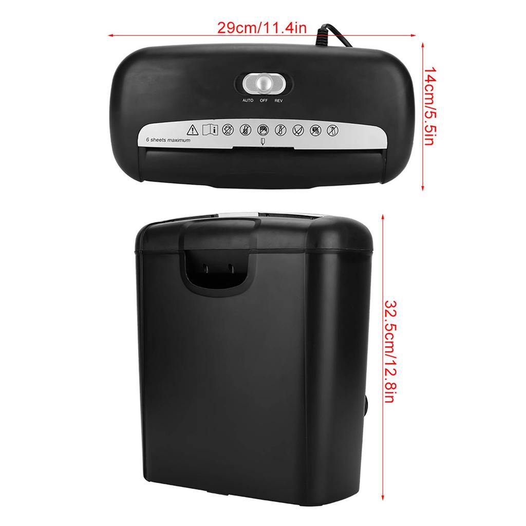 Home Office Electric Shredder for Paper and Credit Card Strip Cut Destroy  ‑