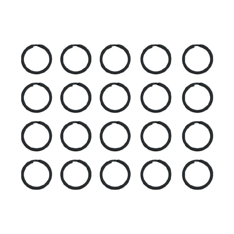 20 pièces Anneaux de Porte-clés Plats en Métal Anneaux Divisés de Remplacement Porte-clés Portable d'extérieur Boucle de Porte-clés Anneaux Divisés Faciles à Ouvrir