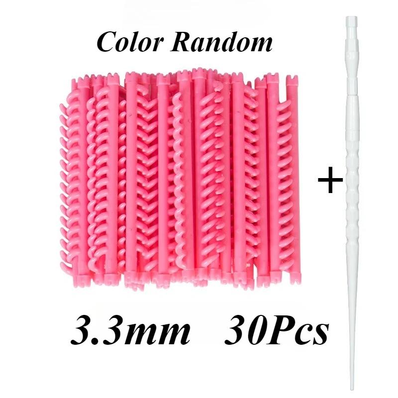 20/30pcs 2.3/3.3/4/5mm Hair Root Perm Rods Bars Curlers with Clips Bangs Fluffy Salon Hair Rollers Set Hair Styling Tools