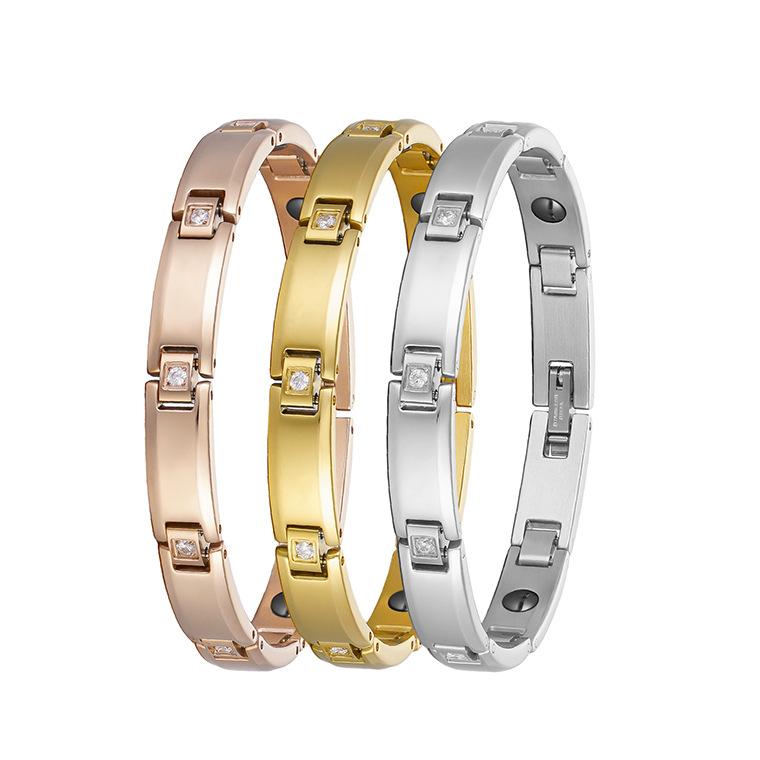 New Light Luxury Titanium Steel Jewelry Bracelet Magnet Permanent Magnetic Bracelet Women