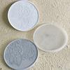 2PCSFlower Coaster Silicone Mold Epoxy Resin Crystal Plaster Concrete Mold DIYRoundCoffee Wine Glass Tea Coaster Tray Home Decor