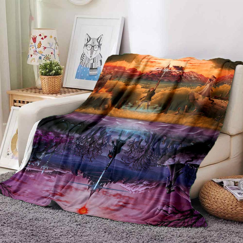 1pc Triforce Symbol flannel Blanket for Super Soft Cute Comfort Blanket for Travel Bedding Couch Sofa Blanket Y82556