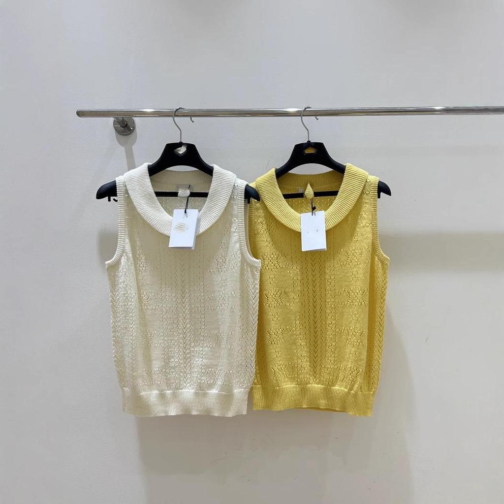 Versatile Solid Color Women's Knitted Sleeveless Tank Top - Summer Edition