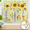 Glasaufkleber Wasserdicht PVC Doppelseitiges Design Sonnenblumenmuster Fensteraufkleber Glastüren Fenster Heimdekoration