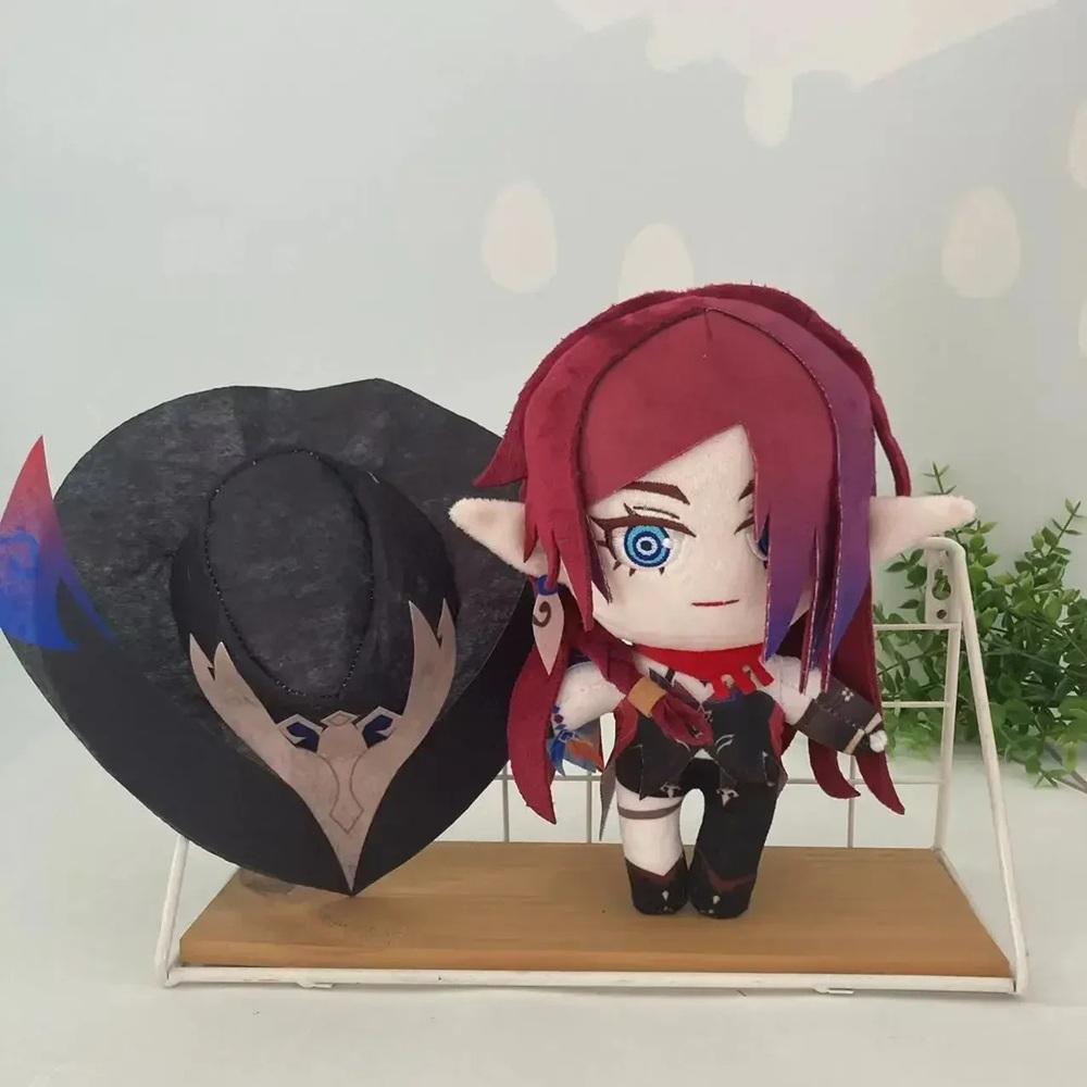 Genshin Impact Anime Plüschtiere Chasca Mavuika Xilonen Mualani Kinich Freminet Kuscheltiere Zeichentrickfigur Geschenke für Kinder