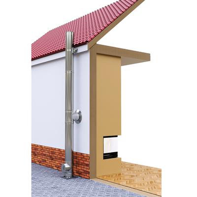 ADAM DW Double-wall System Chimney Fi 180 - On a Foundation