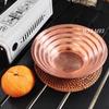 Vintage Copper Bowl,Handcrafted Thread Texture Picnic Soup 19 cm Bowl,For Home Portable Thickened Copper Fruit Plate Tableware