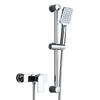 Chrome Brass Simple Shower Set Wall Mounted Hot Cold Water Mixer Faucet Shower Lift Shower Faucet Handheld Shower Set