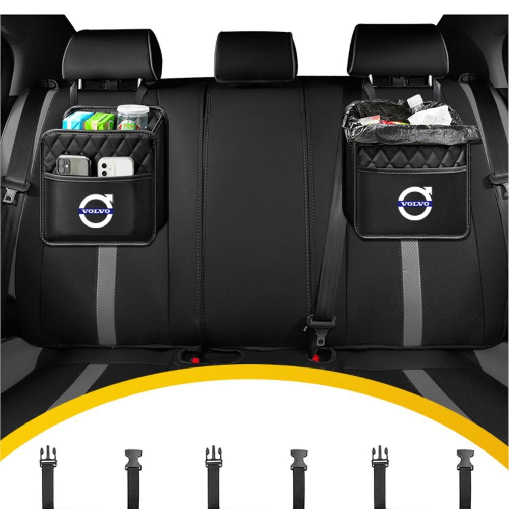Organizador de Banco Traseiro de Carro Bolsa de Armazenamento Multifuncional para Carro Porta-Lenços Porta-Copo para Volvo Xc60 Xc90 V40 V60 V50 S60 Acessórios para Carro
