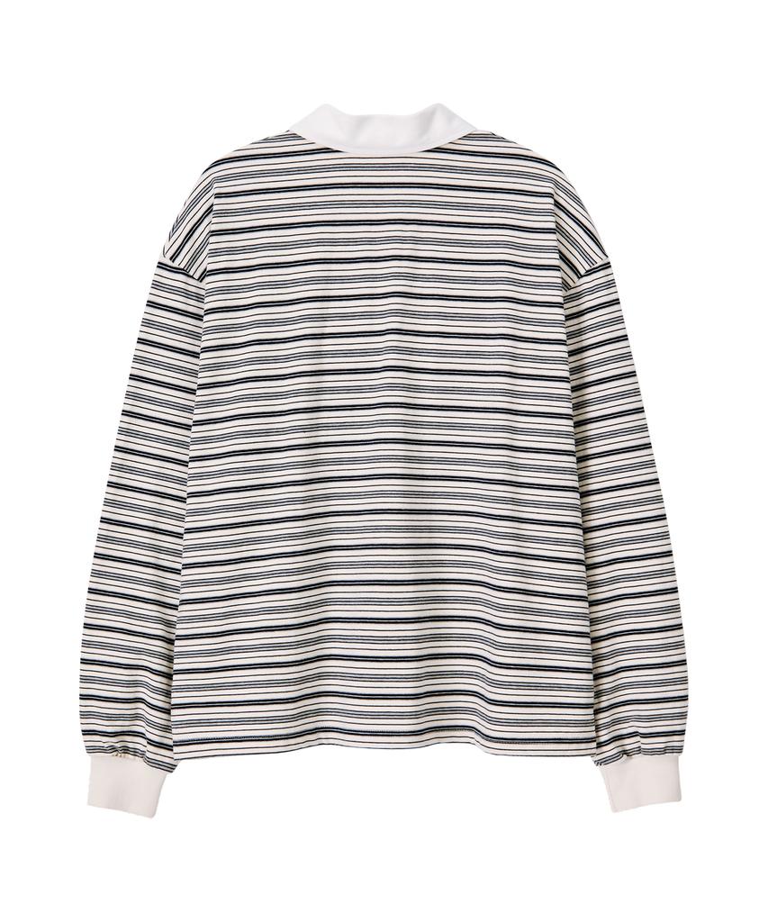 Biteoseljeu Gemini Striped Collared Tee - Ivory