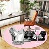 1 Stück Fersen champagner Runder Stuhlunterlage Büro Teppich - Rutschfest, Bodenmatte für Büro, Schlafzimmer und Innenraumdekor p127210