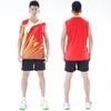 Mens Volleyball Jersey Set Short Sleeve Sleeveless Striped Sports Uniform Training