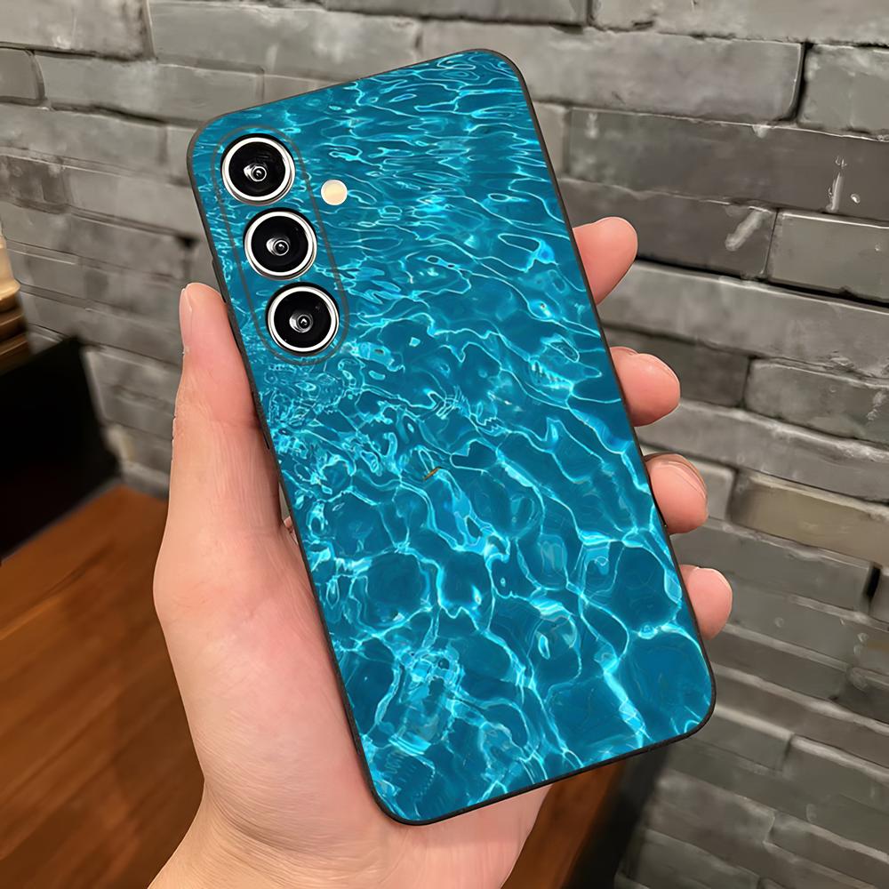 Swimming Pool Water Phone Case For Samsung A25 A13 A33 5G A54 A36 A35 A56 A52 A14 Shockproof Soft Cover