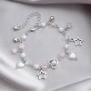 Unique Heart Bracelet for Women Korean Cute Tassels Angel Wing Pendant Bracelet