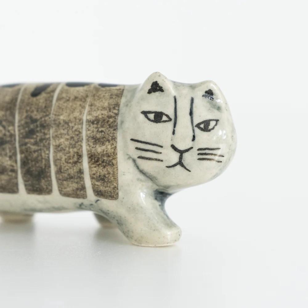 Lisa Larson Japanese Cat No.1 Figurine Mashiko Ware Glaze Pottery 4.33 inch FS