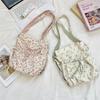 5 New Canvas Bag Floral Student Backpack Lazy Wind Cute Shoulder Messenger Bag Large Capacity