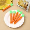 5Pcs Cute Carrot Design Food Sealing Clips Cereal Vegetable Coffee Bag Clips Anti-Slip Teeth Sealer Clips for Kitchen And Home