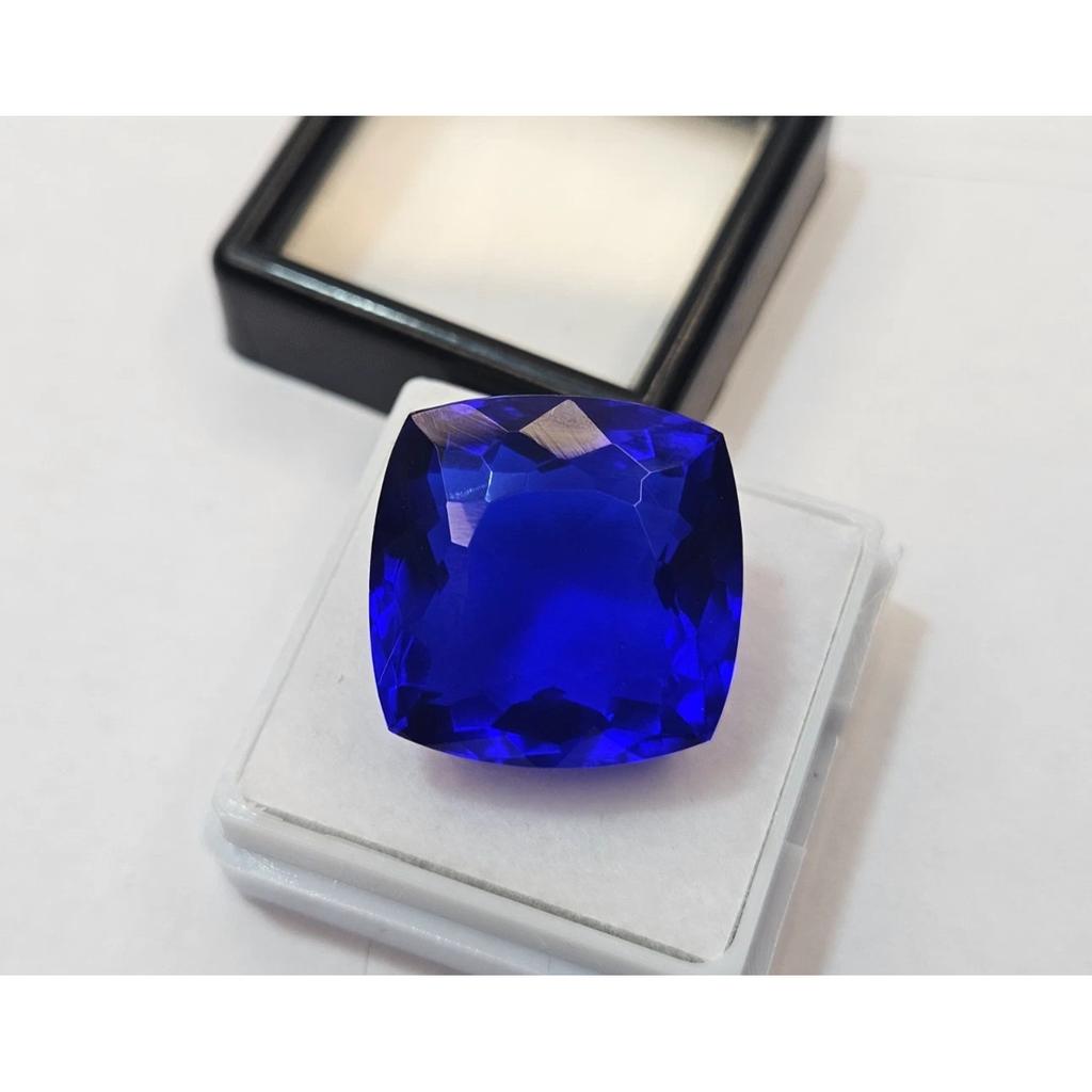 Stunning Blue Sapphire Cushion Cut 25-26 Ct Certified Loose Gemstone