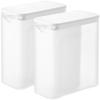Cold Water Pitcher 1L (2-Pack) Dishwasher-Safe, Heat-Resistant, with Tea Strainer, Tower, White, 1690x2, 1 L