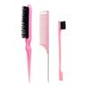 3pcs Styling Comb Set Teasing Comb Triple Teasing Comb Mouse Tail Comb Edge Brushing Hair Tail tool,Special for Real Hair Wigs