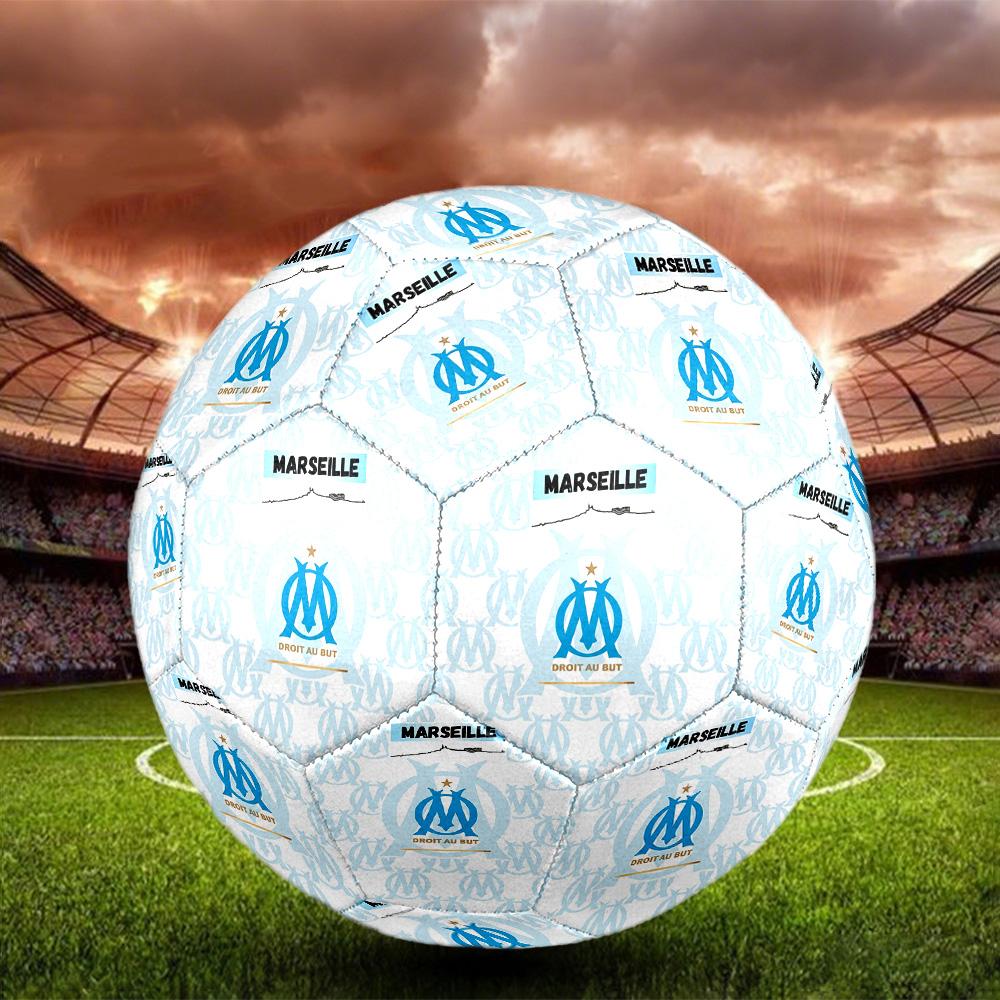 MarseilleSoccer Ball Colorful All Ages Machine Stitched PVC Competition Ready Durable High-Bounce