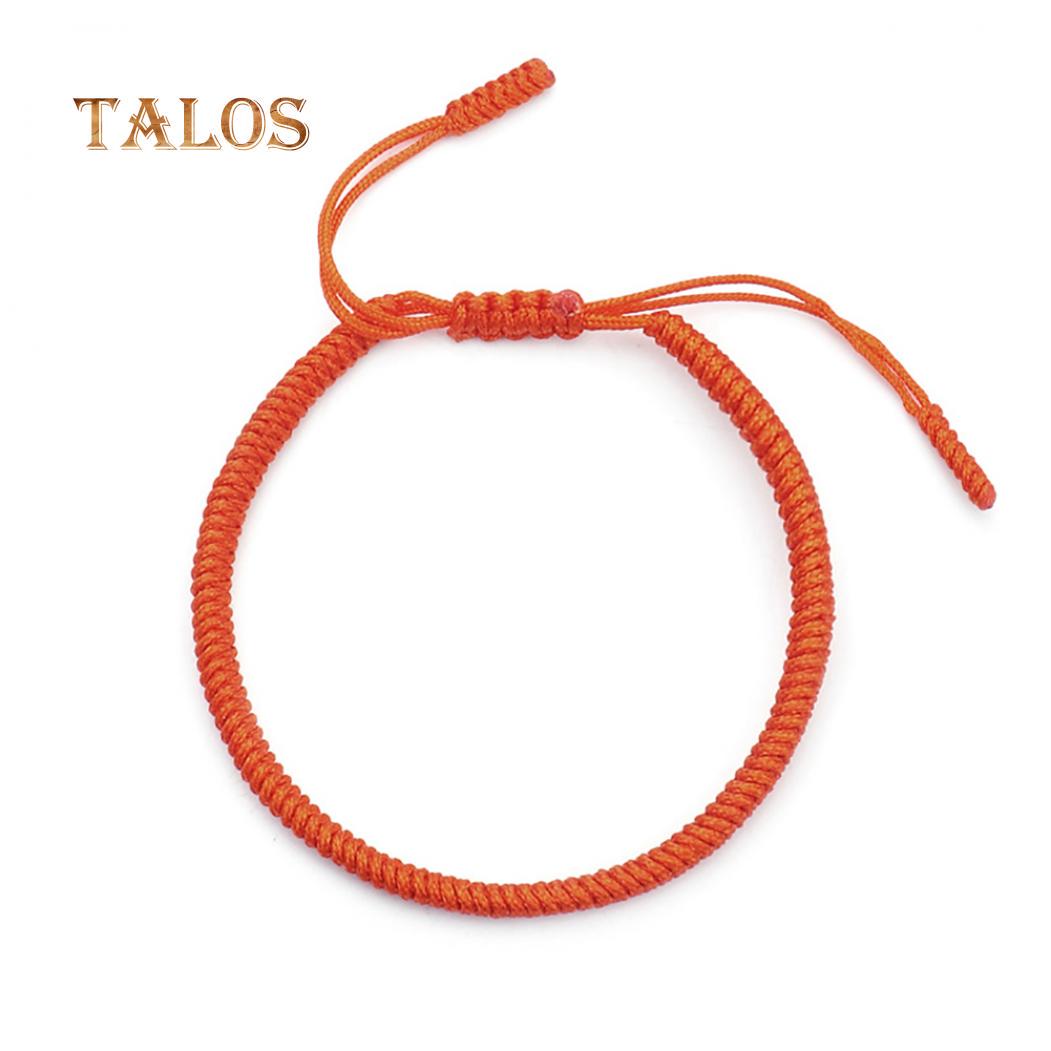 

Модная цветная плетёная верёвка на руку в виде браслета на удачу. Унисекс, 1 шт оранжевый